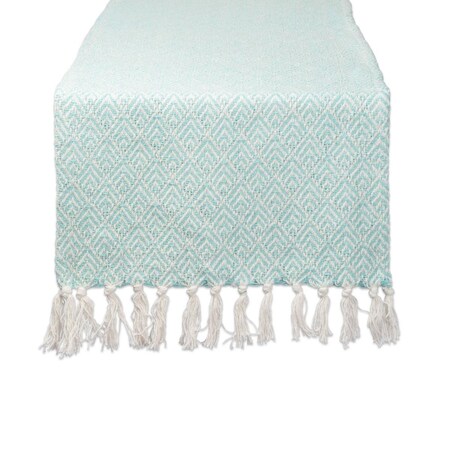 Fastfood 15 x 72 in. Aqua Diamond Table Runner FA1535246